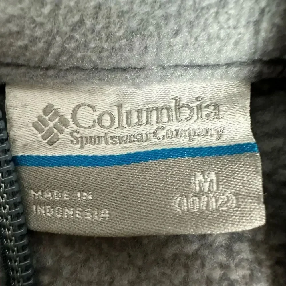 Columbia Girls Gray Fleece Full Zip size Medium 10/12